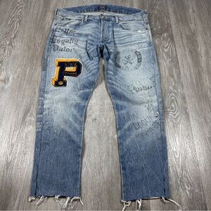 Polo Ralph Lauren Sullivan Slim-Fit Jeans with Patches Men’s 30x27 RAW HEM